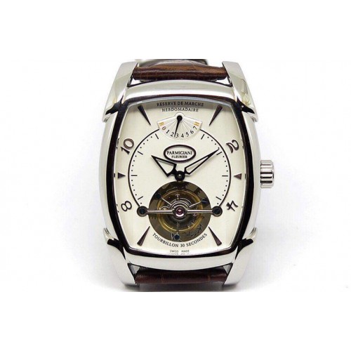 Parmigiani Fleurier Forma XL Hebdomadarie Tourbillon SS/LE Wht Tourbillon