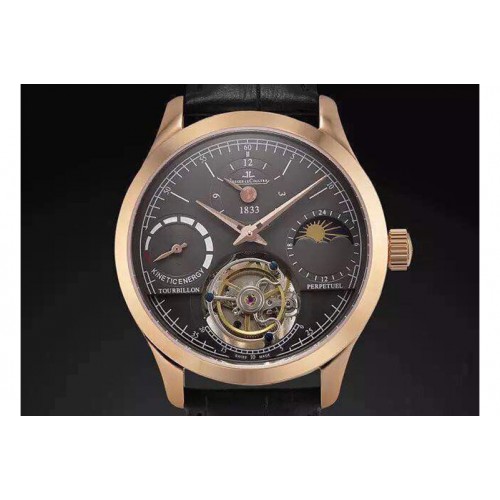 24K Gold Wrapped Jaeger-LeCoultre Tourbillon Moonphase/PR RG/LE Black Dails