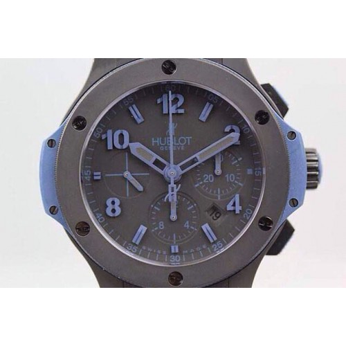 Hublot Big Bang Full Ceramic Evolution Blue Magic V6 on Rubber Strap HUB4104