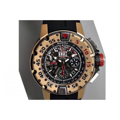 Richard Mille RM032 47mm RG Skeleton Dial on Black Rubber Strap A7750