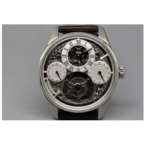 Zenith EP Calender Skeleton Tourbillon SS/LE Black Fly Tourbillon