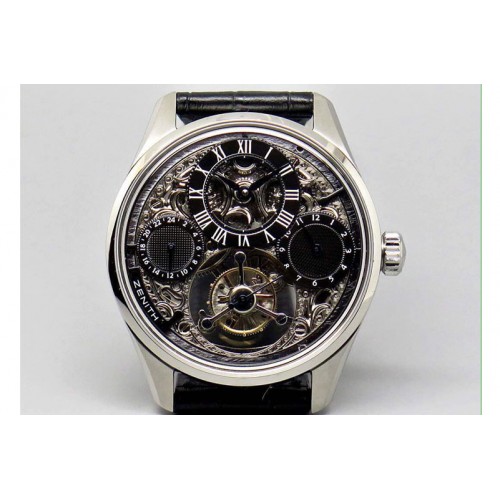 Zenith EP Calender Skeleton Tourbillon SS/LE Black Fly Tourbillon