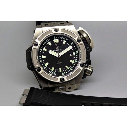 Hublot King Power 48mm OceanoGraphic 4000 Titanium V2 A7750 (Free Nylon Strap)
