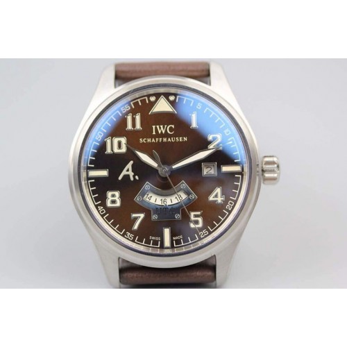 IWC St.Exupery limited edition IW326104 SS Brown Dial on Brown Leather Strap A21J