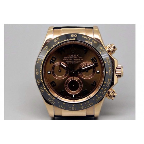 Rolex Daytona 116515 JF Brown Dial on Brown Leather Strap A7750