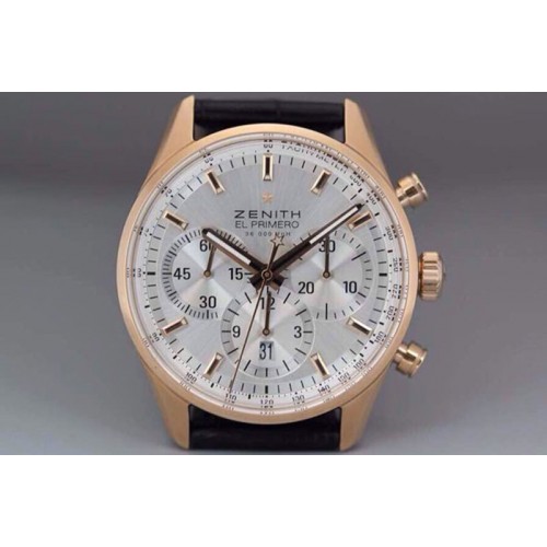 Zenith El Primero Chrono Asian 7750 SS/LE White