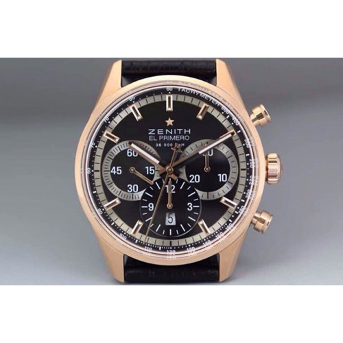Zenith El Primero Chrono Asian 7750 RG/LE Black