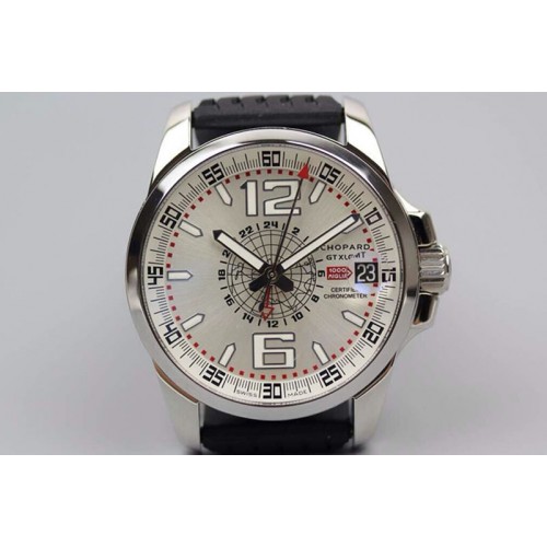 Chopard Mille Miglia GMT White Dial on Black Rubber Strap Asian 7750