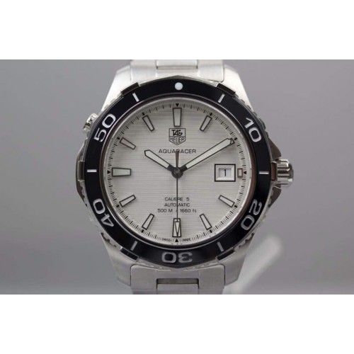 Tag Heuer Aquaracer Calibre 5 SS 1:1 White Dial on SS Bracelet A2824