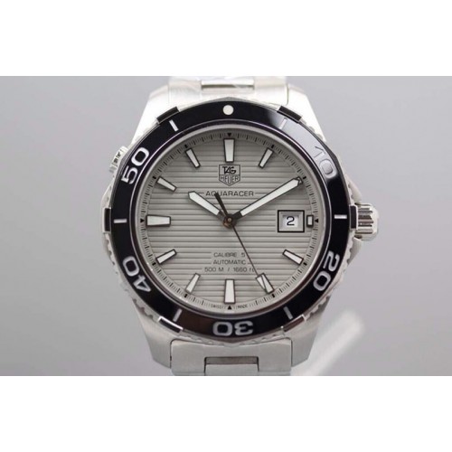 Tag Heuer Aquaracer Calibre 5 SS 1:1 Gray Dial on SS Bracelet A2824