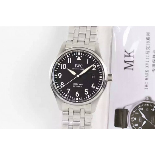 IWC MARK XVIII IW327001 SS MK Black DIAL ON SS Bracelet A2892