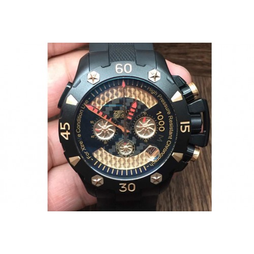 Zenith Defy Extreme Gold Chrono Ultimate Edition on Black Rubber Strap A7750