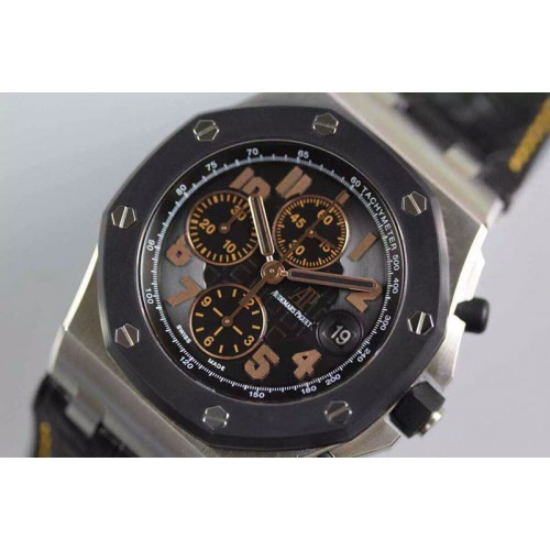 Audemars Piguet Royal Oak Offshore "57th Street" Rubberclad Bezel JF Best Edition on Blue Leather Strap A7750