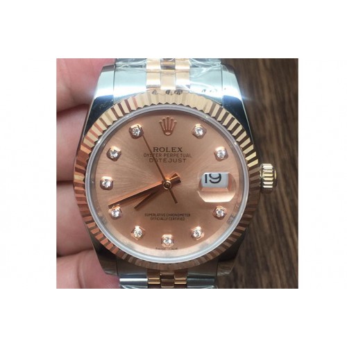 Rolex DateJust Men TT Jubilee Dial Rose Gold Asian 2836