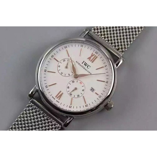 IWC Portofino Automatic SS/SS White Dial RG Mark MIYOTA 8219