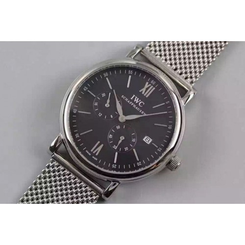 IWC Portofino Automatic SS/SS Black Dial MIYOTA 8219