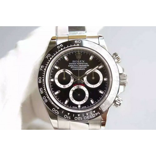 Rolex DAYTONA 116500N JF 1:1 Black DIAL Ceramic Bezel ON SS BRACELET A23J
