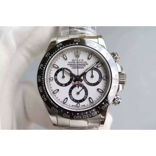 Rolex DAYTONA 116500LN JF 1:1 WHITE DIAL Ceramic Bezel ON SS BRACELET A23J