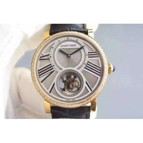 Calibre de Cartier Tourbillon YG/LE Grey Dial