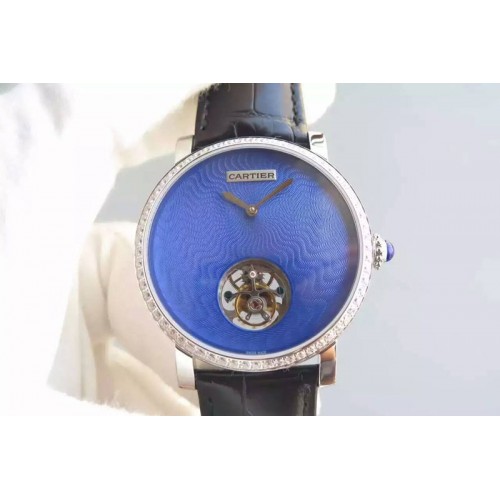 Calibre de Cartier Tourbillon SS/LE Blue Dial
