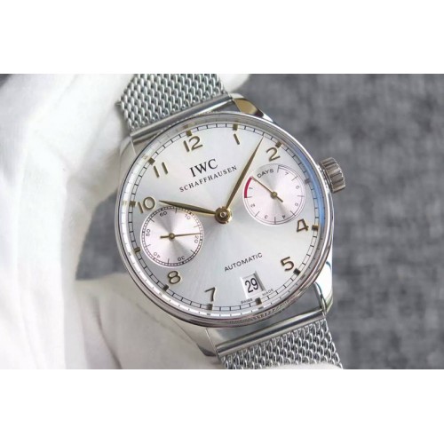 IWC Portuguese Real PR IW500114 YLF 1:1 Best Edition White Dial on SS Bracelet A52010 V3