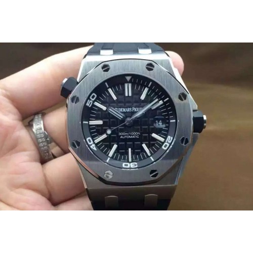 Audemars Piguet Royal Oak Offshore Diver 15710 JF Best Edition on Black Rubber Strap A3120