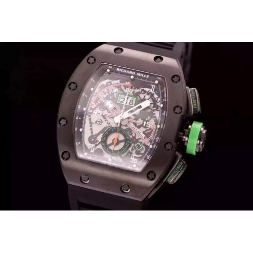 Richard Mille RM011-01 Flyback Chronograph Watches PVD/RU Asian 7750