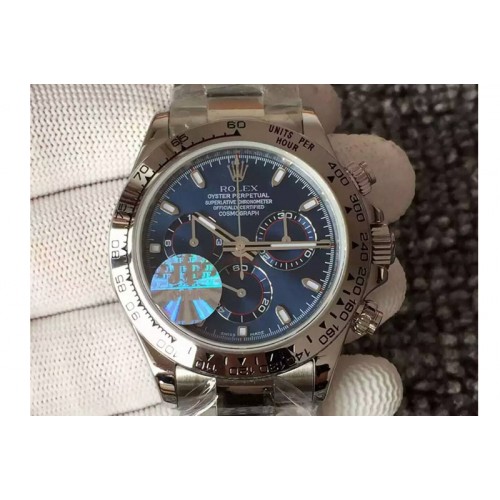 Rolex Daytona 116520 JF 1:1 Best Edition Blue Dial on SS Bracelet A7750