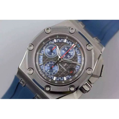 Audemars Piguet Royal Oak Offshore 44mm SS Michael Schumacher Blue Dial 1:1 JF Best Edition A3126 (FREE XS Strap)