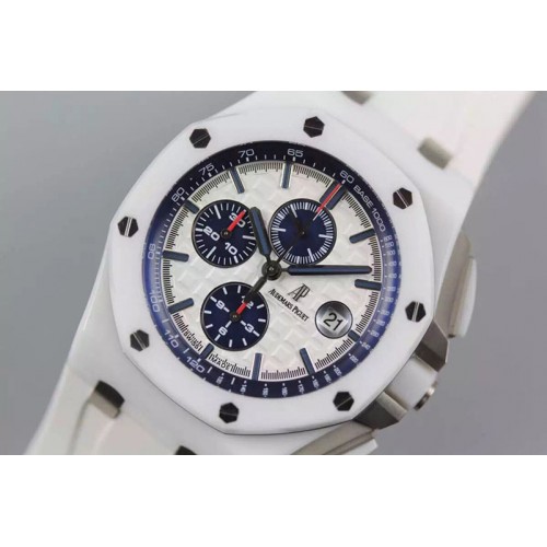 Audemars Piguet Royal Oak Offshore 44mm Real White Ceramic JF 1:1 Best Edition A3126