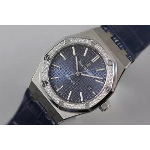 Audemars Piguet Royal Oak 41mm 15400 V6F 1:1 Best Edition SS/LE Diamond Bezel Blue Dial A3120
