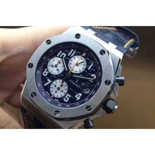 Audemars Piguet Royal Oak Offshore 2014 "Navy" JF 1:1 Best Edition Blue Theme on Blue Leather Strap A3126