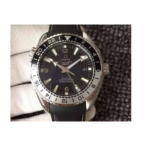 Omega Planet Ocean GMT 42mm Goodplanet V6F Best Edition Black/White Bezel Black Dial on Rubber Band A8605