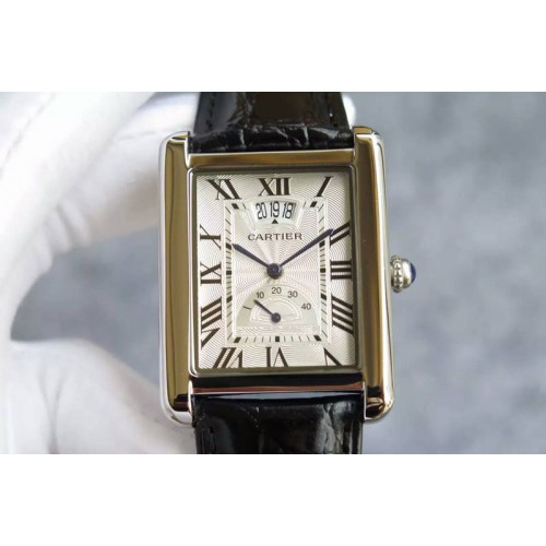 Cartier SS Power Reserve Extra Large Tank Watches A2824