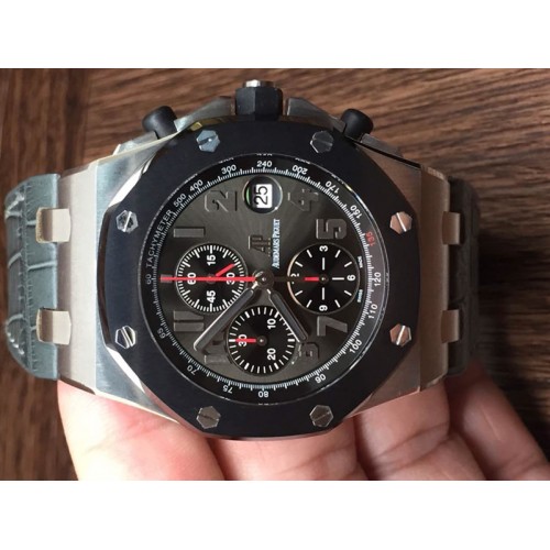 Audemars Piguet Royal Oak Offshore Doha Limited Edition on Gray Leather Strap A3126
