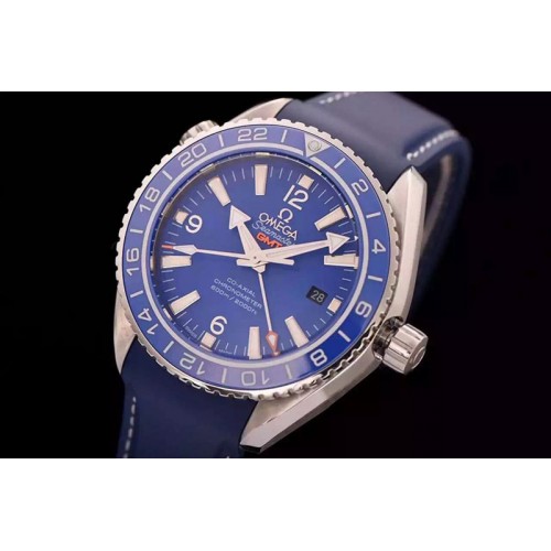 Omega 232.92.44.22.03.001 Seamaster Planet Ocean GMT Blue SS/LE A8605