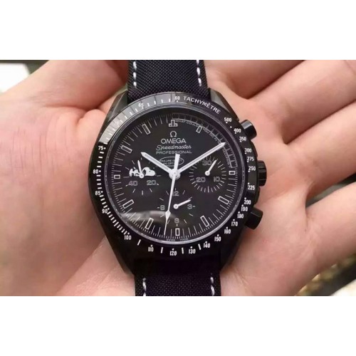 Omega Speedmaster Snoopy Chrono PVD Blak Dial on Black Nylon Strap A9300