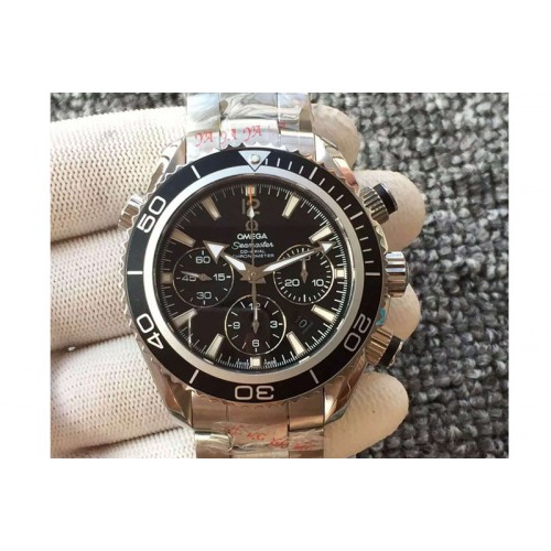 Omega Seamaster CO-AXIAL Chronograph SS Black Dial on Steel Strap  A7750