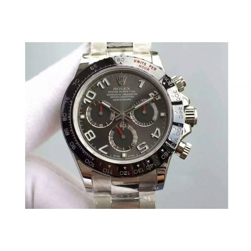 Rolex Daytona 116519 SS/CER/SS Grey Num A4130 Sec@6