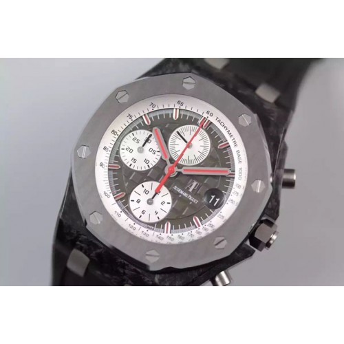 Audemars Piguet Royal Oak Offshore Jarno Trulli Forged Carbon JF Best Edition on Rubber Strap A3126