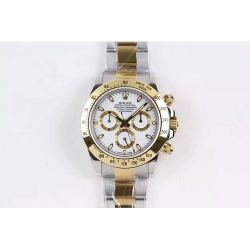 Rolex Daytona 116523 White Dial JF YG/SS A7750