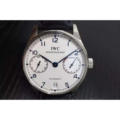 IWC Portuguese Real power reserve IW500705 1:1 Best Edition on Black Leather Strap A52010