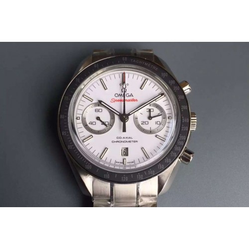 Omega Speedmaster Professional Moonwatch Chronograph White dial Best Edition on SS Bracelet A9300