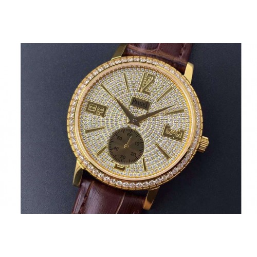 Piaget 41mm YG/LE Full Diamond A2824