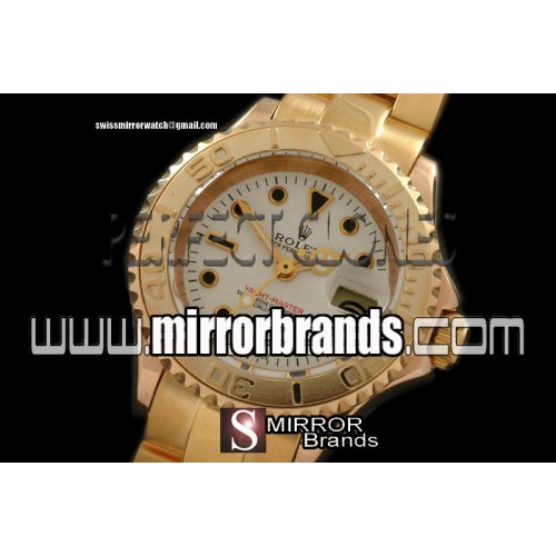 Luxury Rolex Yachtmaster  FG White/Black Dial Swiss Eta 2671-2