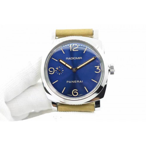 Panerai PAM 690 Q SF Best Edition Blue Dial on Thick Brown Leather Strap P.3000 Super Clone