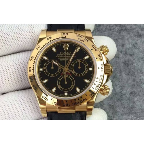 Rolex Cosmograph Daytona 116519 YG/LE Black Dail Stick Marker A4130