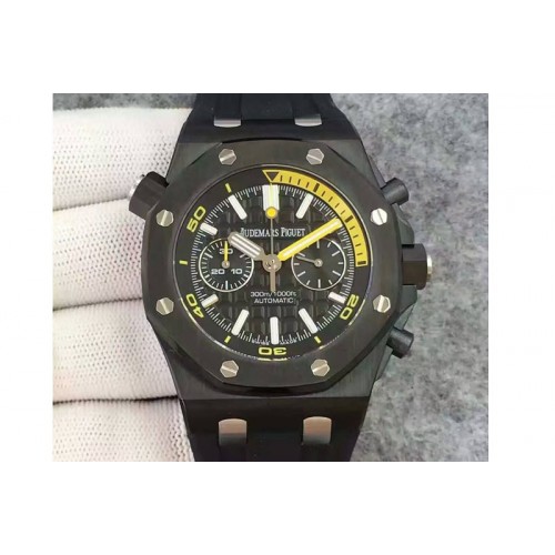 Audemars Piguet Royal Oak Offshore Diver Chronograph JH Yellow Inner Black Dail A3124