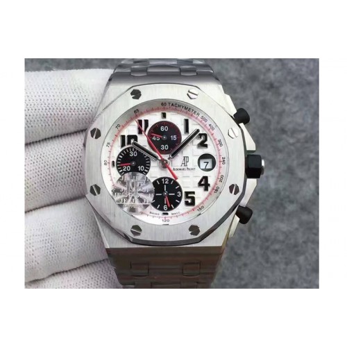 Audemars Piguet Royal Oak Offshore JF Best Edition Silver Themes on SS Bracelet A7750