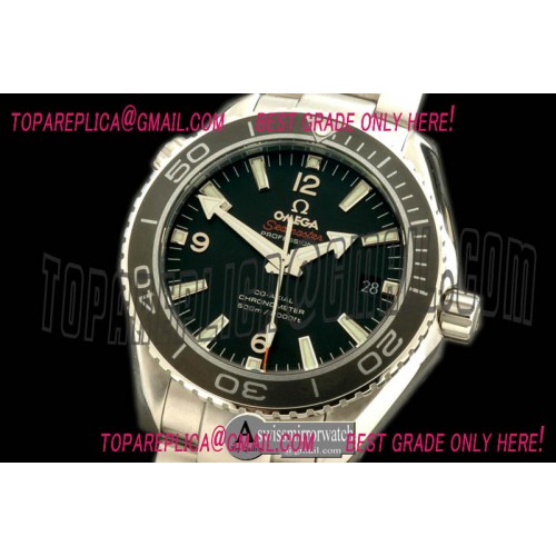 Omega Black Ceramic Planet Ocean 42mm Swiss 2824
